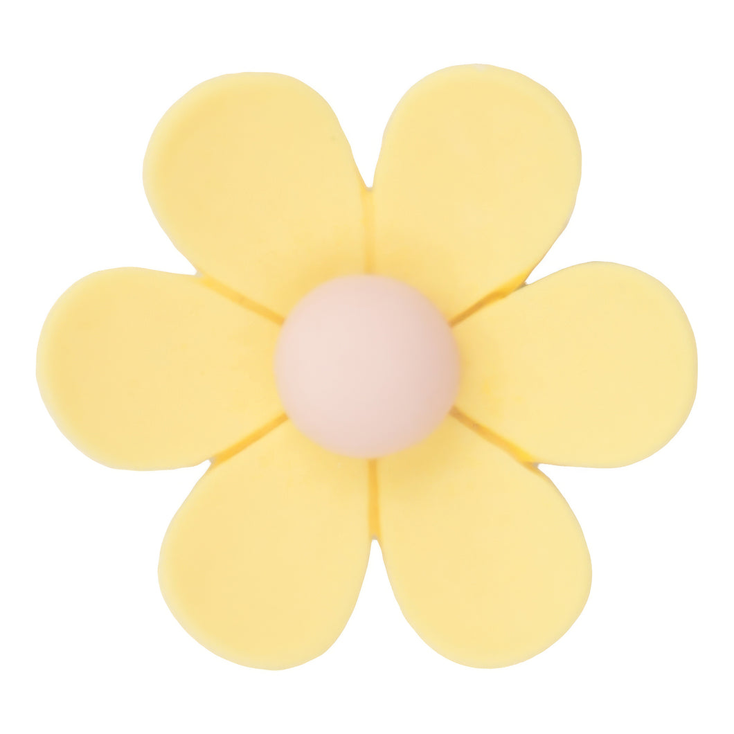 D-19 Six Petal Yellow Large (3.5 X 3.1 Cm) WiLLBee CLIPON Charms