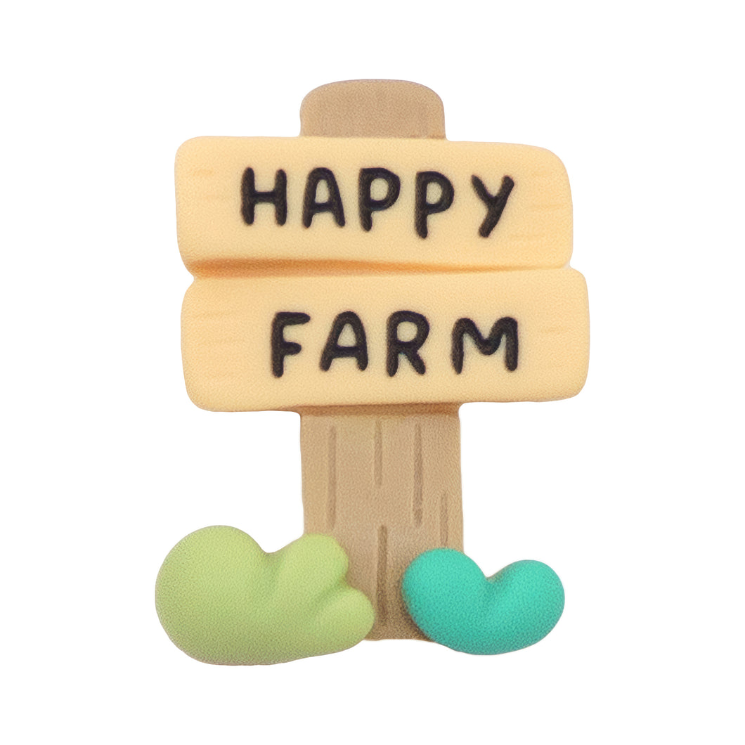 I-11 Happy Farm Banner (1.7 X 2.5 Cm) WiLLBee CLIPON Charms