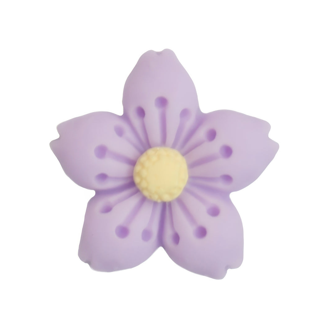 D-45 Cherry Blossom Purple Small (2.1 X 2 Cm) WiLLBee CLIPON Charms