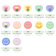 Load image into Gallery viewer, E-24 Stitch Heart Tulip Green (2.3 X 2.1 Cm) WiLLBee CLIPON Charms
