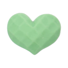 Load image into Gallery viewer, E-37 Waffle Heart Green (2.5 X 2 Cm) WiLLBee CLIPON Charms
