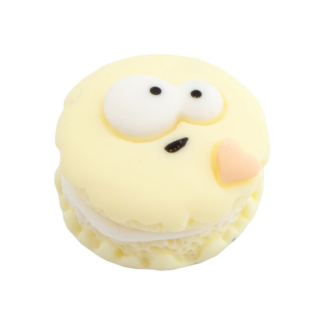 H-08 Macaron Face Light Yellow (2 X 2 Cm) WiLLBee CLIPON Charms