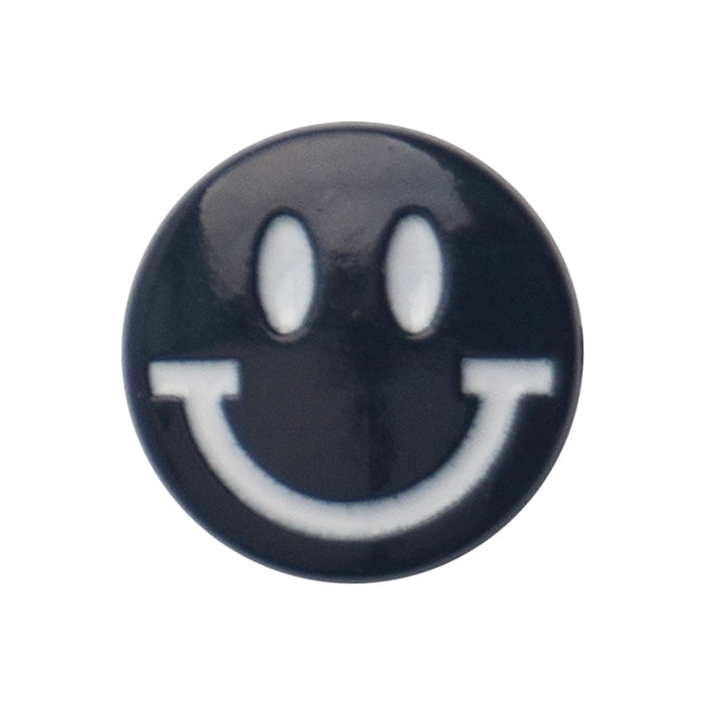 Y-16 Button Smile Black (1.8 X 1.8 Cm) WiLLBee CLIPON Charms