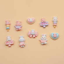 Load image into Gallery viewer, M-04 Heart Rabbit Candy White (1.3 X 3.2 Cm) WiLLBee CLIPON Charms
