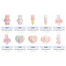 Load image into Gallery viewer, M-04 Heart Rabbit Candy White (1.3 X 3.2 Cm) WiLLBee CLIPON Charms
