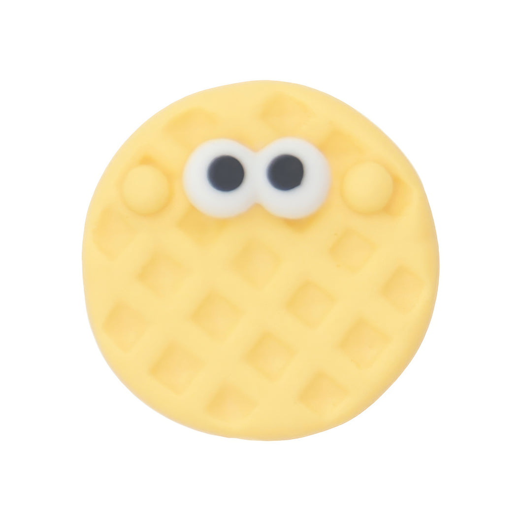 H-19 Biscuit Face Waffle Yellow (2 X 2 Cm) WiLLBee CLIPON Charms