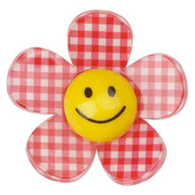 Load image into Gallery viewer, F-28 Fun Flower Check Red Large (3.4 X 3.4 Cm) WiLLBee CLIPON Charms
