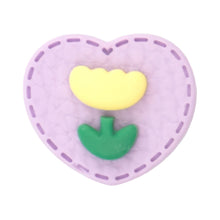 Load image into Gallery viewer, E-26 Stitch Heart Tulip Purple (2.3 X 2.1 Cm) WiLLBee CLIPON Charms
