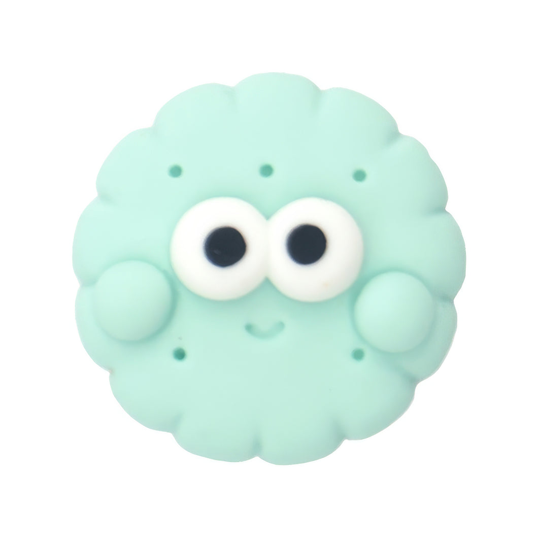 H-13 Biscuit Face Round Mint (2.2 X 2.2 Cm) WiLLBee CLIPON Charms