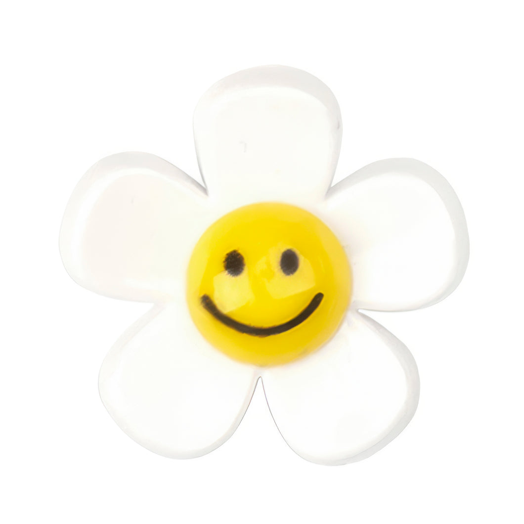 F-01 Fun Flower Acryl White Small (2.5 X 2.5 Cm) WiLLBee CLIPON Charms