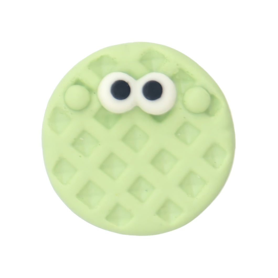 H-18 Biscuit Face Waffle Green (2 X 2 Cm) WiLLBee CLIPON Charms