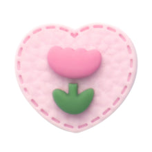 Load image into Gallery viewer, E-21 Stitch Heart Tulip Baby Pink (2.3 X 2.1 Cm) WiLLBee CLIPON Charms
