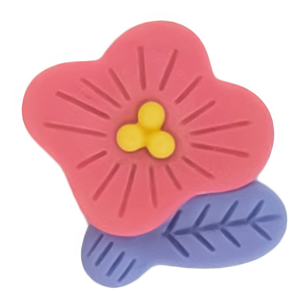 I-08 Cute Pink Flower (2.4 X 2.2 Cm) WiLLBee CLIPON Charms