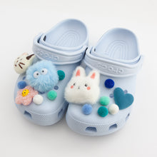 Load image into Gallery viewer, T-15 Velvet Flat Heart Blue (3.7 X 3.5 Cm) WiLLBee CLIPON Charms
