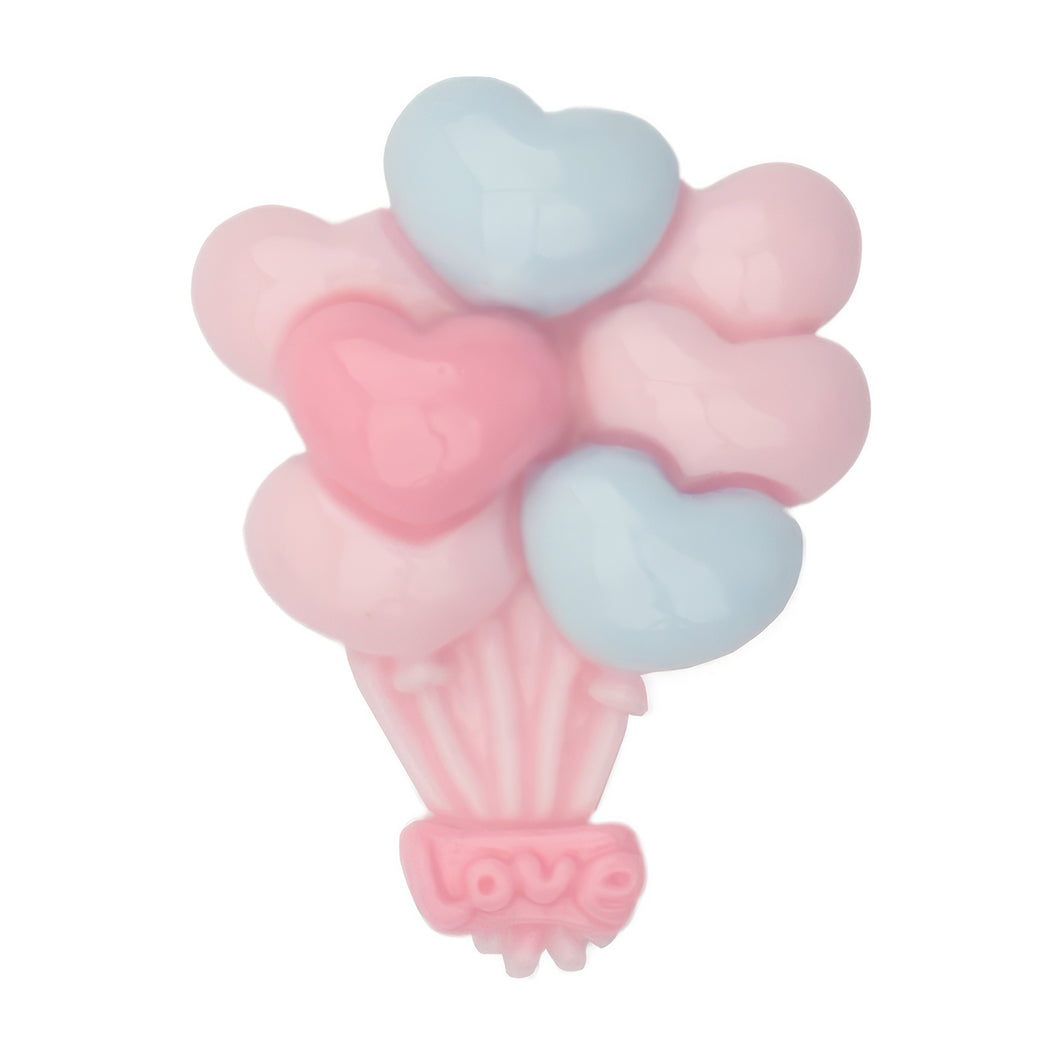 E-53 Heart Balloon Pink (1.8 X 2.5 Cm) WiLLBee CLIPON Charms