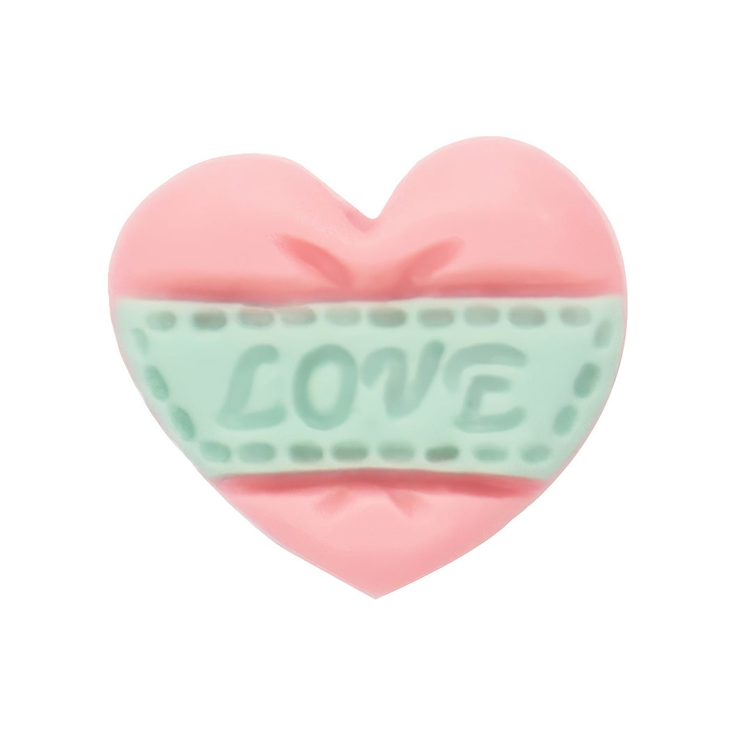 E-16 Love Heart Hot Pink (1.8 X 1.6 Cm) WiLLBee CLIPON Charms