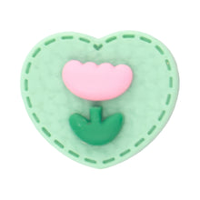 Load image into Gallery viewer, E-24 Stitch Heart Tulip Green (2.3 X 2.1 Cm) WiLLBee CLIPON Charms
