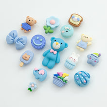 Load image into Gallery viewer, WiLLBee CLIPON Charms Shoe Decoration Parts Set - Blue Bear 15pcs
