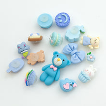 Load image into Gallery viewer, WiLLBee CLIPON Charms Shoe Decoration Parts Set - Blue Bear 15pcs
