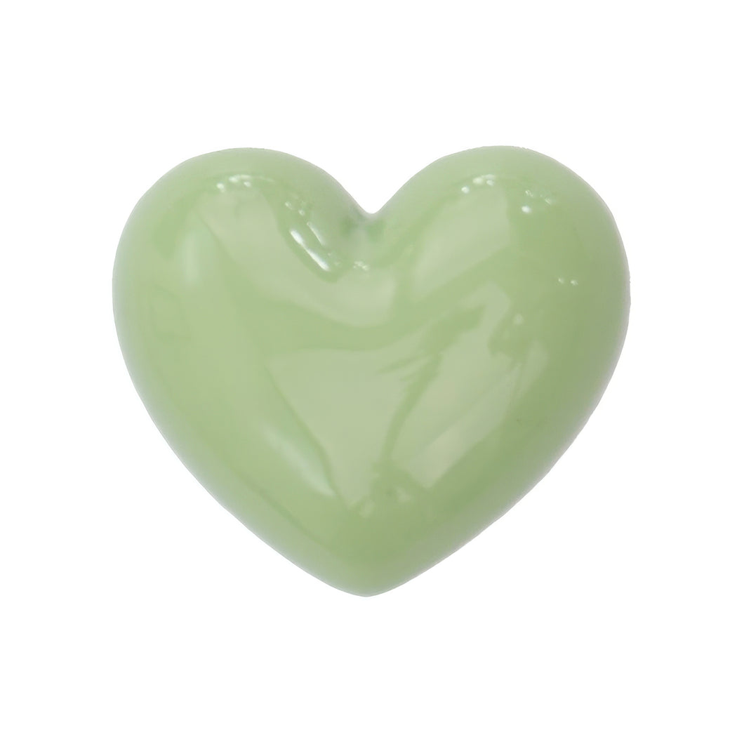 E-08 Glossy Heart Green (2 X 1.8 Cm) WiLLBee CLIPON Charms