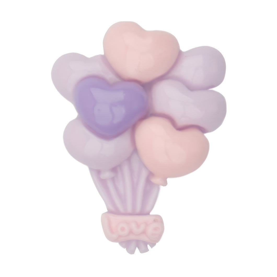 E-52 Heart Balloon Purple (1.8 X 2.5 Cm) WiLLBee CLIPON Charms