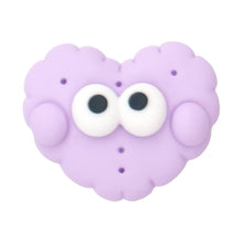 Load image into Gallery viewer, H-21 Biscuit Face Heart Purple (2.5 X 2 Cm) WiLLBee CLIPON Charms
