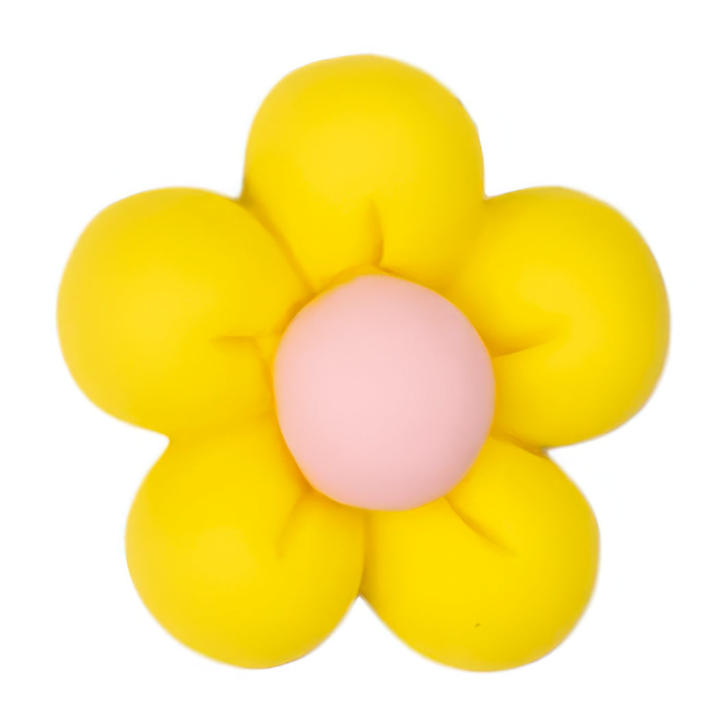 C-12 Round Five Petal Yellow (2.1 X 2.1 Cm) WiLLBee CLIPON Charms