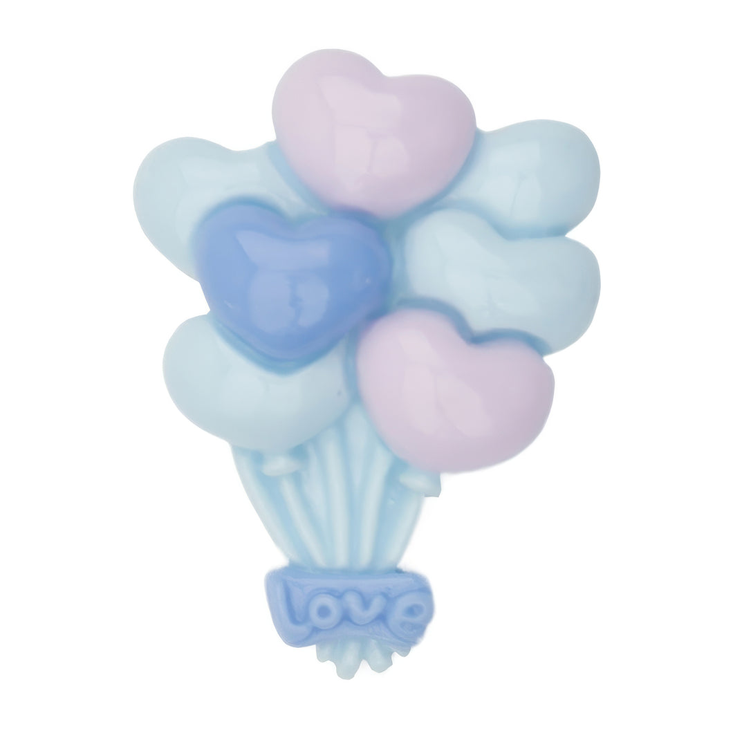 E-50 Heart Balloon Blue (1.8 X 2.5 Cm) WiLLBee CLIPON Charms