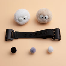 Load image into Gallery viewer, WiLLBee CLIPON Soft Mini with 5pcs Parts - Silicone Strap Grip Holder (Black &amp; Pom Pom Doll Beige)
