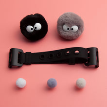 Load image into Gallery viewer, WiLLBee CLIPON Soft Mini with 5pcs Parts - Silicone Strap Grip Holder (Black &amp; Pom Pom Doll Black)
