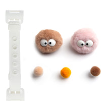 Load image into Gallery viewer, WiLLBee CLIPON Soft Mini with 5pcs Parts - Silicone Strap Grip Holder (White &amp; Pom Pom Doll Brown)
