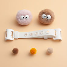 Load image into Gallery viewer, WiLLBee CLIPON Soft Mini with 5pcs Parts - Silicone Strap Grip Holder (White &amp; Pom Pom Doll Brown)
