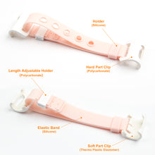 Load image into Gallery viewer, WiLLBee CLIPON Soft Mini with 5pcs Parts - Silicone Strap Grip Holder (Pink &amp; Pom Pom Doll Pink)
