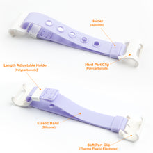 Load image into Gallery viewer, WiLLBee CLIPON Soft Mini with 5pcs Parts - Silicone Strap Grip Holder (Purple &amp; Pom Pom Doll Purple)
