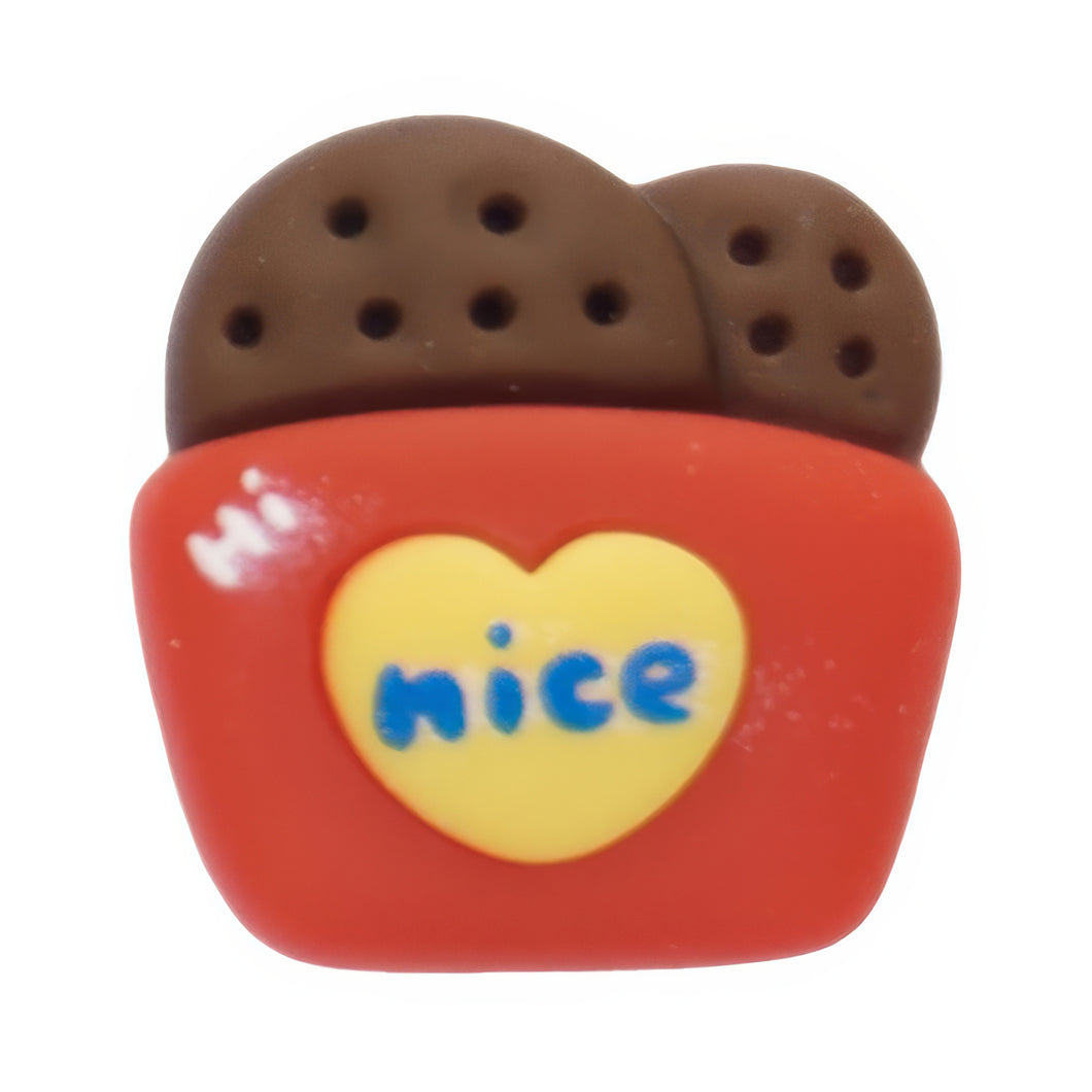 H-28 Double Biscuit Red (2 X 2 Cm) WiLLBee CLIPON Charms