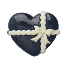 Load image into Gallery viewer, Y-24 Button Ribbon Heart Black (2.4 X 2.2 Cm) WiLLBee CLIPON Charms
