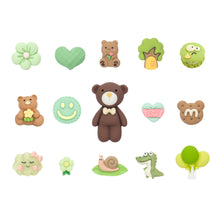 Load image into Gallery viewer, WiLLBee CLIPON Charms Shoe Decoration Parts Set - Green Brown 15pcs
