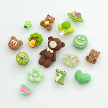 Load image into Gallery viewer, WiLLBee CLIPON Charms Shoe Decoration Parts Set - Green Brown 15pcs
