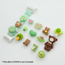 Load image into Gallery viewer, WiLLBee CLIPON Charms Shoe Decoration Parts Set - Green Brown 15pcs
