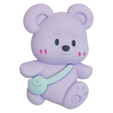 Load image into Gallery viewer, P-14 Big Bear With Bag Purple (3.7 X 5.3 Cm) WiLLBee CLIPON Charms
