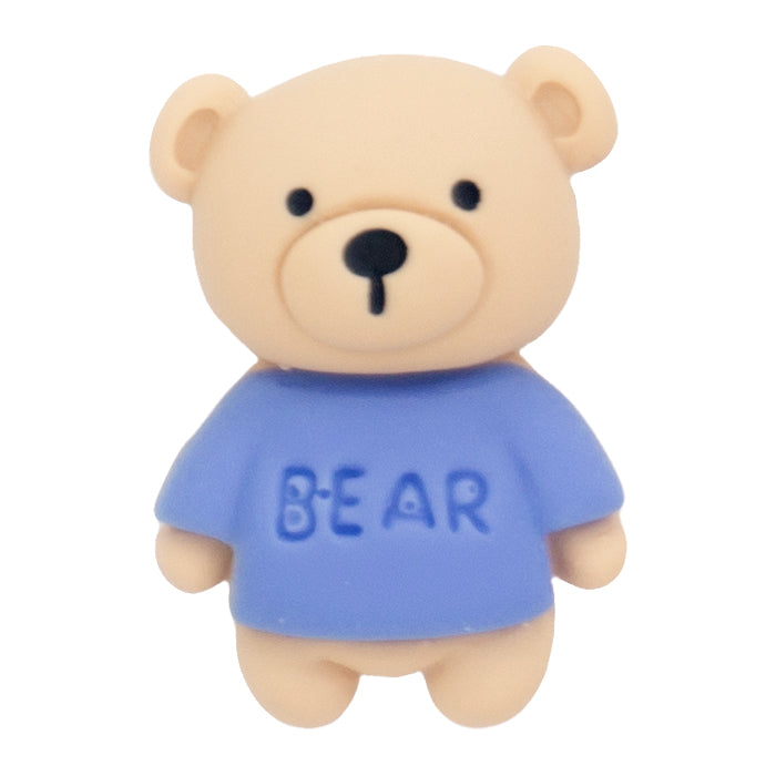 O-21 Blue Shirt Bear (2 X 2.5 Cm) WiLLBee CLIPON Charms