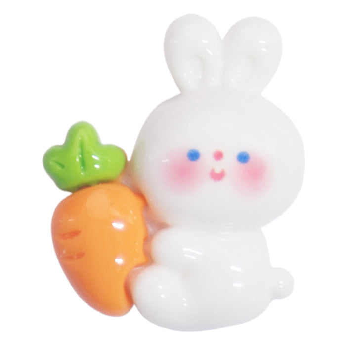 P-20 Carrot Rabbit White (2.2 X 2.7 Cm) WiLLBee CLIPON Charms