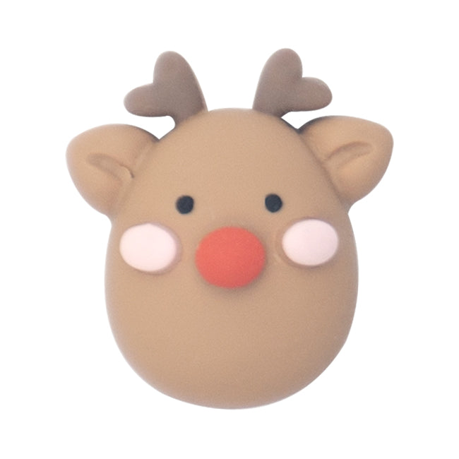 Q-55 Christmas Rudolph Face (1.9 X 2.1 Cm) WiLLBee CLIPON Charms