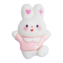 Load image into Gallery viewer, M-02 Heart Rabbit Jump White (2 X 2.9 Cm) WiLLBee CLIPON Charms
