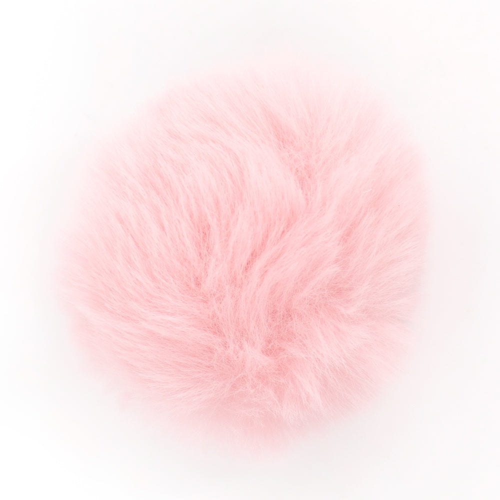 W-14 Long Hair Pompom Baby Pink (4.5 X 4.5 Cm) WiLLBee CLIPON Charms