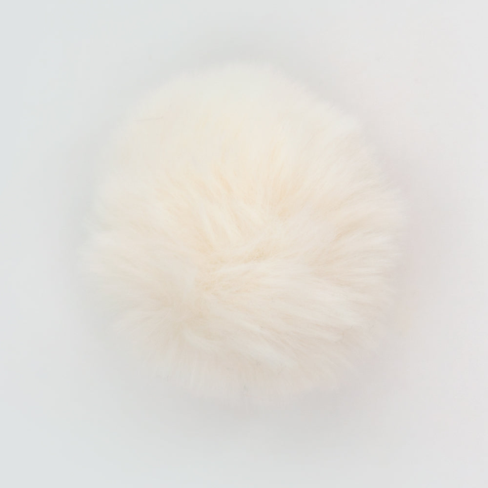 W-12 Long Hair Pompom Beige (4.5 X 4.5 Cm) WiLLBee CLIPON Charms