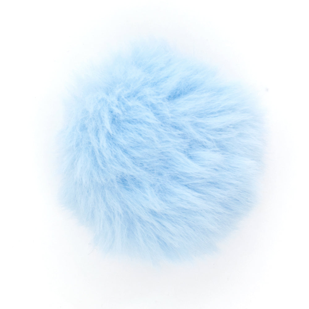 W-18 Long Hair Pompom Sky Blue (4.5 X 4.5 Cm) WiLLBee CLIPON Charms