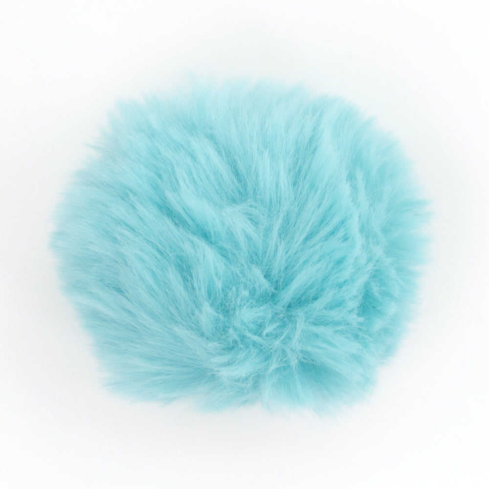 W-17 Long Hair Pompom Turquoise (4.5 X 4.5 Cm) WiLLBee CLIPON Charms