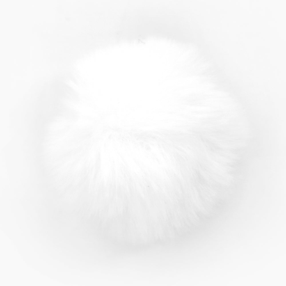 W-11 Long Hair Pompom White (4.5 X 4.5 Cm) WiLLBee CLIPON Charms