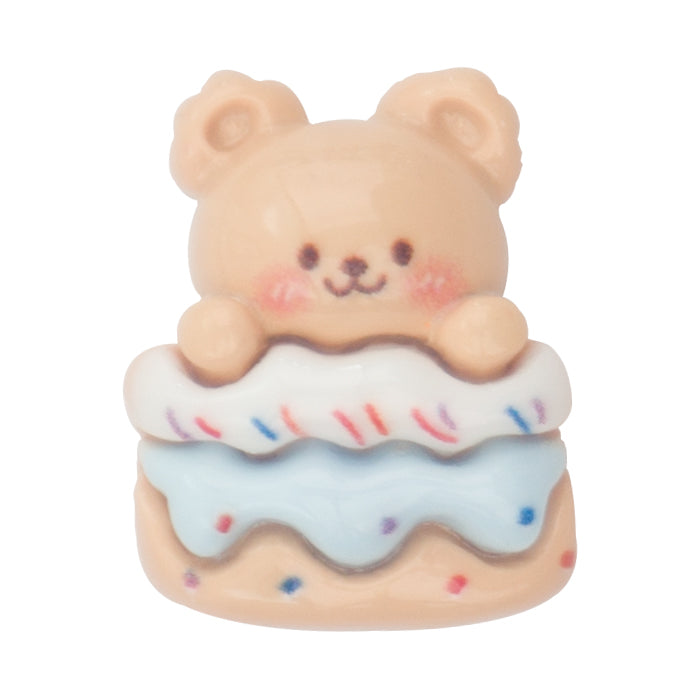 M-18 Party Cake Bear (2 X 2.5 Cm) WiLLBee CLIPON Charms